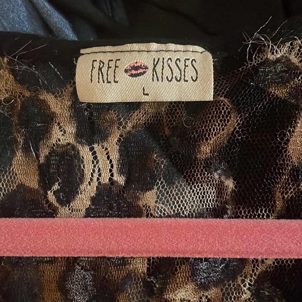 See through leopard print top